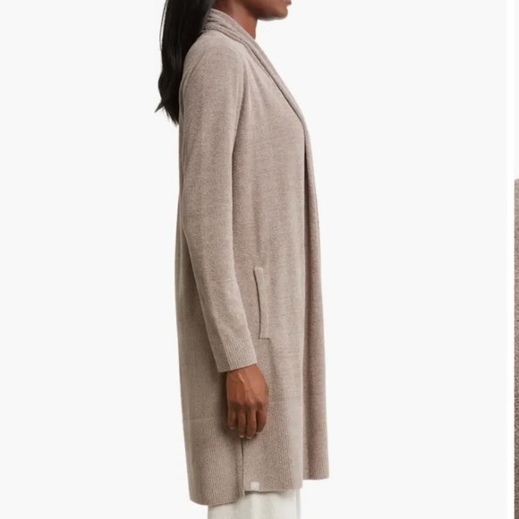 NWT Barefoot Dreams CozyChic Ultra Lite Open Front Cardigan Driftwood Beige 1X - Picture 3 of 6